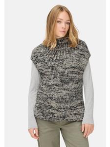 Camel Active Вязаный жилет со стоячим воротником серого цвета