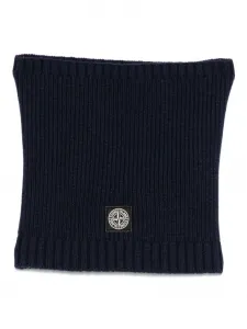 Шарф в рубчик Stone Island Junior, синий