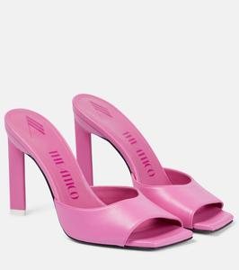 Кожаные мюли Kaia The Attico, розовый