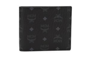 MCM Незаменимый визетос оригинальный кожаный кошелек с пвх аппликацией маленький женский черный