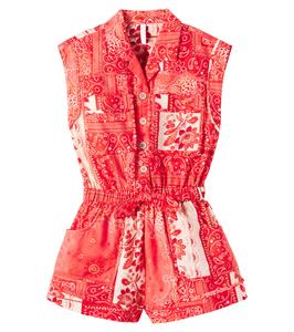 Трикотажный комбинезон с узором пейсли Tutina Zimmermann Kids, Red Bandana