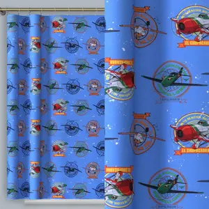 Штора из ткани Метро с принтом Самолеты Диснея, 160 см Wisan
