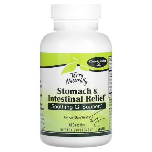 Успокаивающая добавка Terry Naturally Stomach & Intestinal Relief желудочно-кишечного тракта, 60 капсул