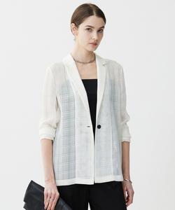 Куртка из кружева леноклоут в квадратную клетку