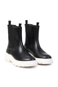 Детские кожаные ботинки челси Karl Lagerfeld, черный