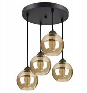 Подвесной светильник Kiki Design Bergen IV, 30x100x30x30 см цвет schwarz/honig/transparent