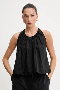 Хлопковая блузка Pinko, черный