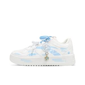 Расслабленные устойчивые к истиранию дышащие низкие кроссовки для скейтборда women's ANTA, светло-голубой