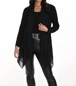 Frank Lyman Вязаный плед поверх кардигана, черный