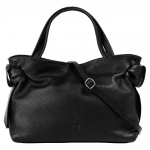 Сумка с ручкой Samantha Look, натуральная кожа, производство Италия, черный