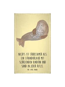 Mr. & Mrs. Panda Летний хаос с полотенцем и надписью пастельно-желтого цвета