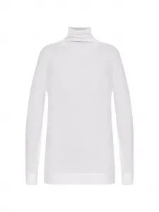 Шерстяной свитер с воротником-стойкой Lisa Yang, белый