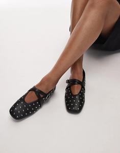 Туфли «Мэри Джейн» с заклепками от Tommy Jeans, черные