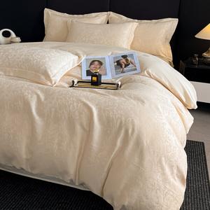 LUOLAI HOME Комплект постельного белья, 180 см, 4 предмета, Huayan Jinxin, светло-шампань