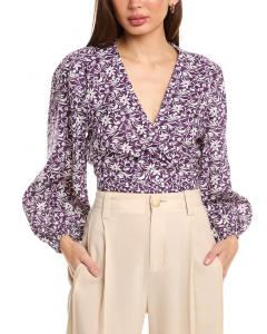 Топ из смеси льна Maje, фиолетовый