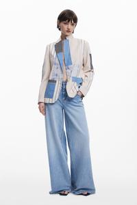 Куртка с нашивками в полоску PATCH Work Stripe Tailed Jacket