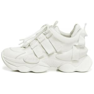 Высокие устойчивые к истиранию низкие кроссовки на массивной скошенной платформе для женщин VITTORIO VENTURA, белый