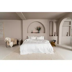 Постельное белье Kayori «Rui», натуральный хлопок, белый