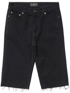 Balenciaga джинсовые шорты с необработанными краями, черный