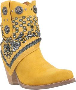 Женские ботинки Dingo Bandida Paisley с заклепками, с круглым носком, повседневные, на щиколотке, средний каблук 2-3" - зеленые