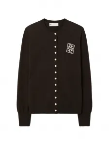 Шерстяной кардиган Tory Burch, черный