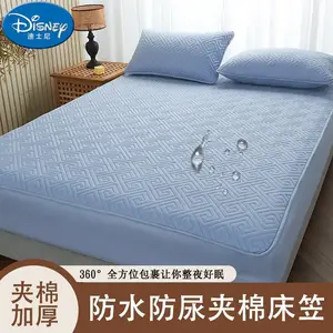 Disney Простыня на резинке 135х200 см, водонепроницаемая, для мам и малышей, цвет Water Blue Gray