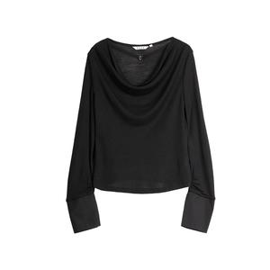 ELLE Футболка женская Black Crew Neck тонкая