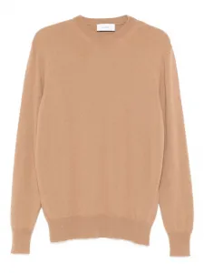 Свитер с круглым вырезом Lardini, бежевый