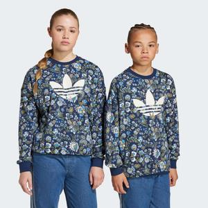Толстовка Adidas Originals X Liberty London Crew Kids, цвет Night Indigo/Multicolor