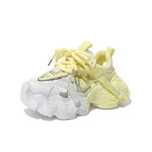 Amoy Love Женские устойчивые к истиранию дышащие легкие массивные кроссовки низкие желтые, цвет Yellow