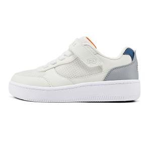 Skechers Kids Скользостойкие, износостойкие, дышащие низкие кеды Canvas White/Multicolor Kids