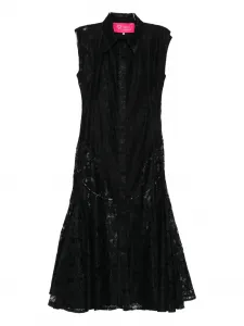 Кружевное платье миди Miau By Clara Rotescu, черный