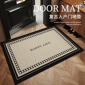 Budis Ковер 120х200 см для прихожей в винтажном стиле, водонепроницаемый, нескользящий, с эффектом очистки обуви