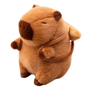 Плюшевая кукла капибара с круассаном, высота 25см/35см/45см AIQINGCAOZHILIAN(WANJU)