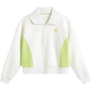 LINING Спортивный свитшот Women's Ivory/Acid Green