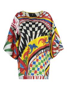 Блузка из шёлка с принтом Dolce & Gabbana, белый