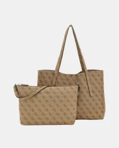 Сумка-тоут на плечо с застежкой-молнией Guess, бежевый