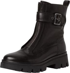 Женские ботильоны Tamaris Comfort 8-85416-41 из кожи с комфортной подошвой, съемной стелькой, передней молнией и декоративными элементами, повседневная обувь, Black