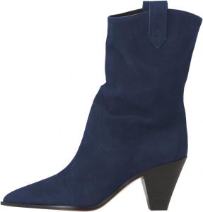 Женские ботильоны FSJ с заостренным носком, ковбойской колодкой, на стойком каблуке-конусе, из замши, стильные короткие ботинки, повседневные, для офиса и работы, размер 4-16 US, Blue