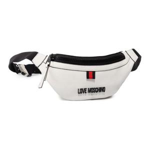 MOSCHINO Кожаная поясная сумка через плечо женская белая