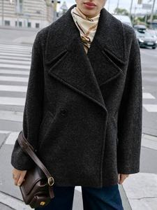 Пальто Lowi из смесовой шерсти Mango, Grey