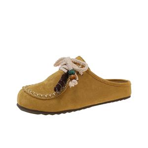 Тихие закрытые тапочки для женщин Take the Qin, желтый