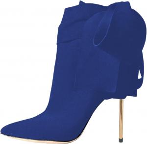 Женские ботильоны YDN с узлом, ремешком на щиколотке, бантиками, металлическим шпилькой, высокие каблуки, зауженный носок, для вечеринок, свиданий и выпускного, размеры US 4-16, Blue