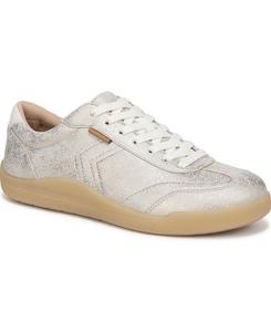 Женские кроссовки Be True Court Inspired на шнуровке Dr Scholl's, Light Gold Faux Leather/Microfiber