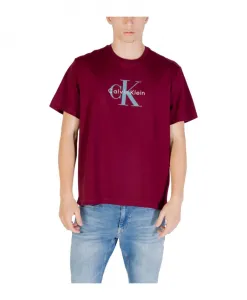 Футболка с круглым вырезом и принтом Calvin Klein Jeans, красный