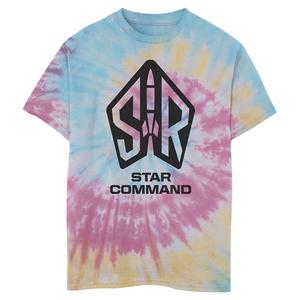 Футболка с абстрактным графическим рисунком тай-дай Disney/Pixar's Lightyear для мальчиков 8–20 лет с инициалами Star Command Licensed Character