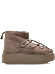 Женские ботинки Inuikii замшевые на платформе, бежевый