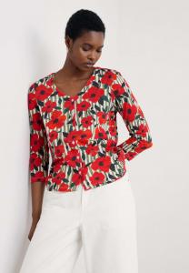 Кардиган Seasalt Cornwall 45750, Red Stripey Floral Moss/Red