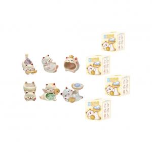 Коробка с загадкой Cartoon Creative Wealth Meow Crystal, одна штука/полный набор 6 шт PUDOWRABBIT