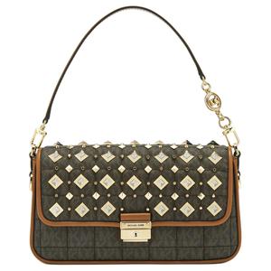 MICHAEL KORS Сумка-багет Bradshaw из искусственной кожи, женская маленькая сумка через плечо, темно-коричневая